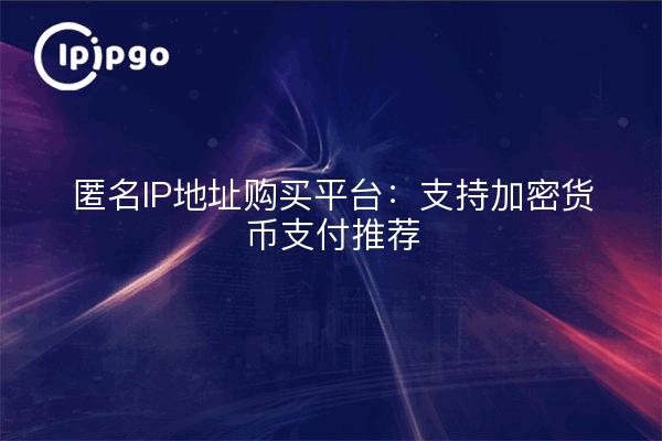 匿名IP地址购买平台：支持加密货币支付推荐