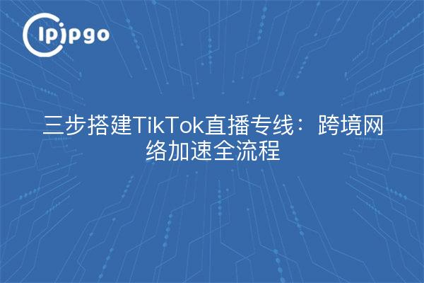 Three steps to build TikTok live line: cross-border network acceleration of the whole process