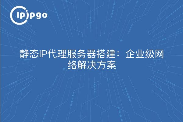 静态IP代理服务器搭建：企业级网络解决方案