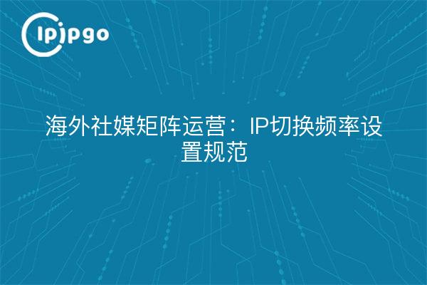 海外社媒矩阵运营：IP切换频率设置规范